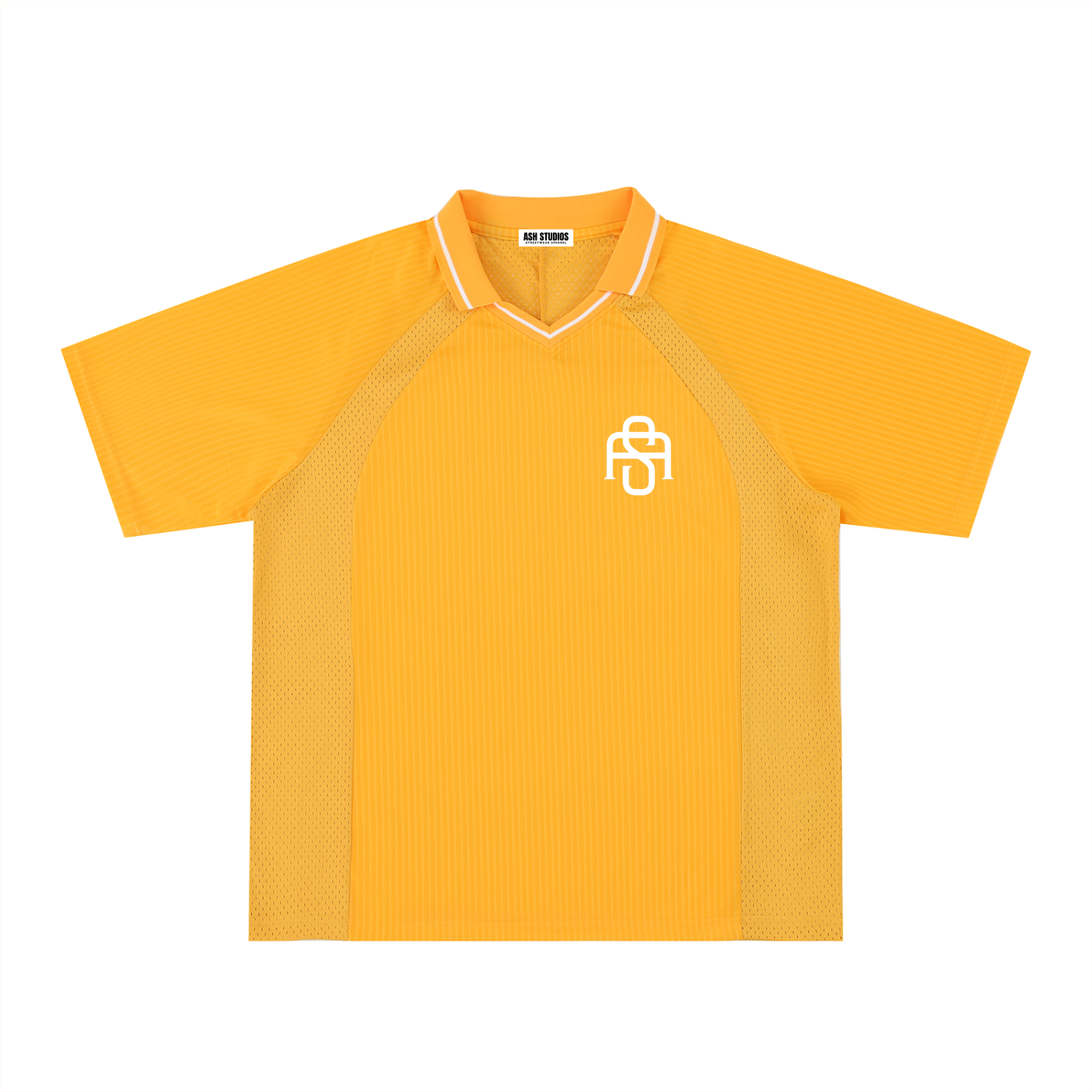 "Axis" Striped V-Neck Soccer Jersey (Yellow)