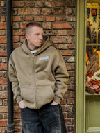 Oval - Fleece Zip Hoodie (Gray Coffee)