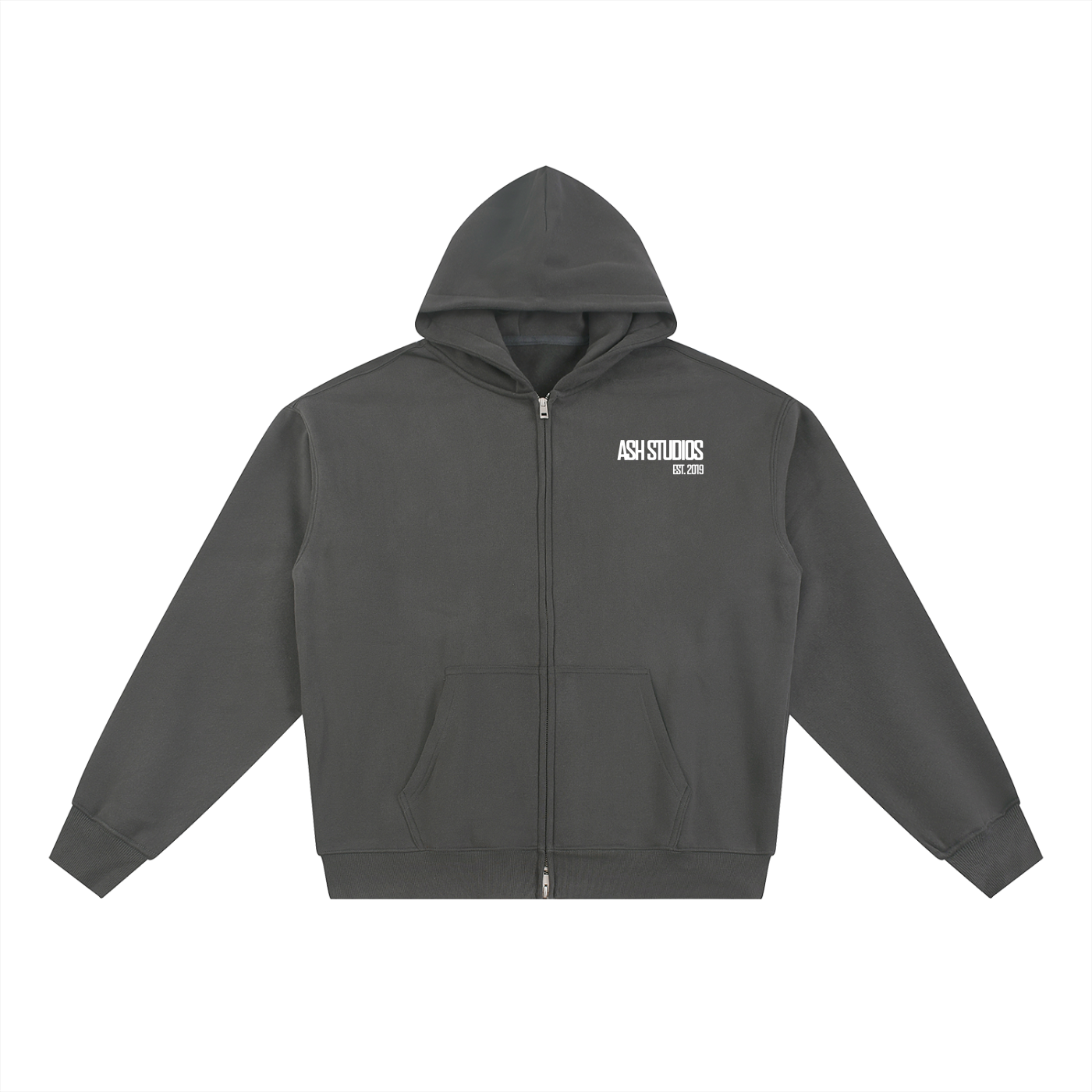 Oval - Fleece Zip Hoodie (Dark Gray)